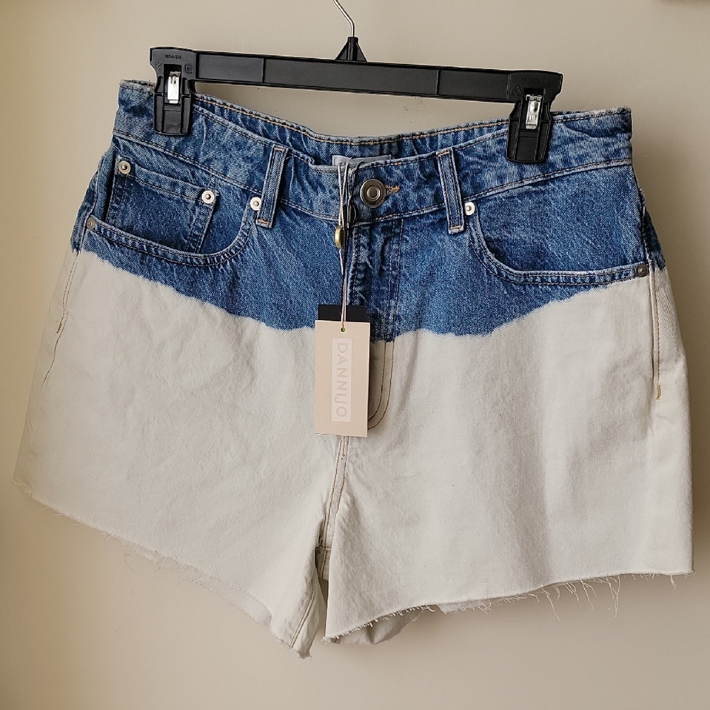 Gianni Bini Blue and White Jean Shorts
